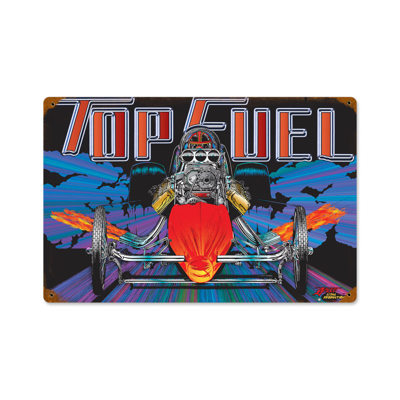 Top Fuel, Automotive, Vintage Metal Sign, 18 X 12 Inches
