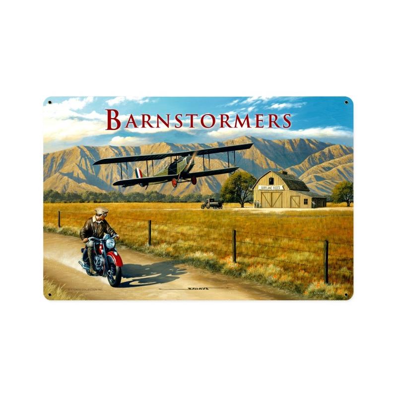 Barnstormer, Aviation, Vintage Metal Sign, 18 X 12 Inches