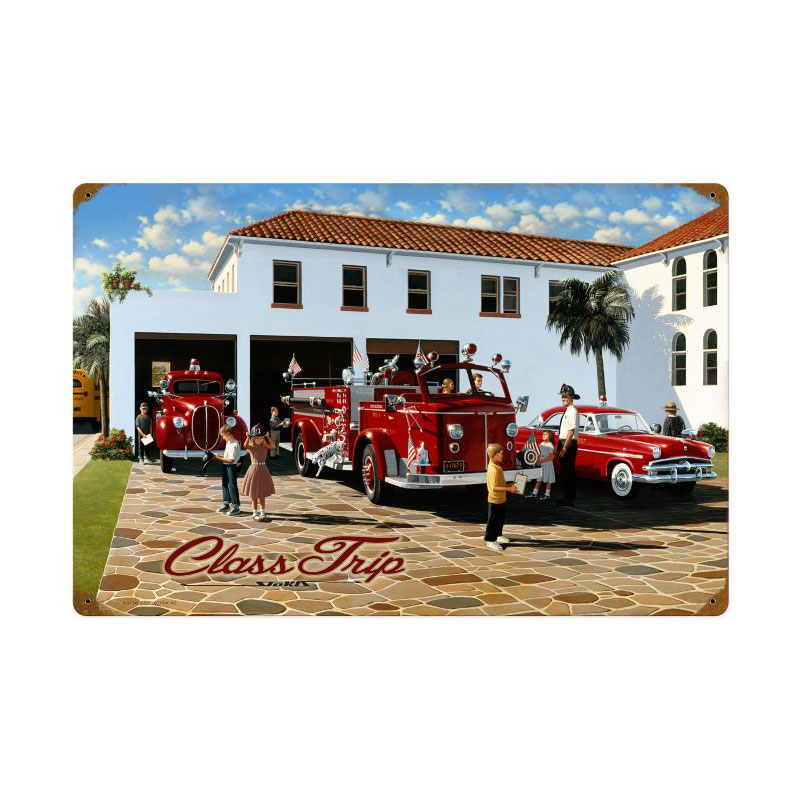 Class Trip, Automotive, Vintage Metal Sign, 24 X 16 Inches