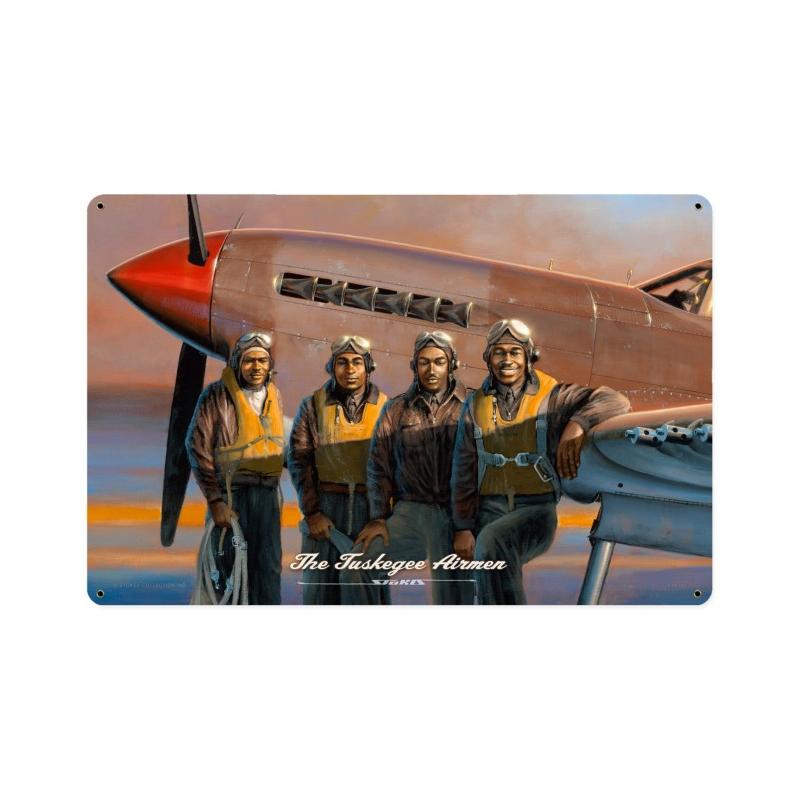 Tuskegee Airmen, Aviation, Vintage Metal Sign, 12 X 18 Inches