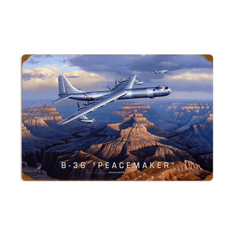 B36 Peacemaker, Aviation, Vintage Metal Sign, 24 X 16 Inches