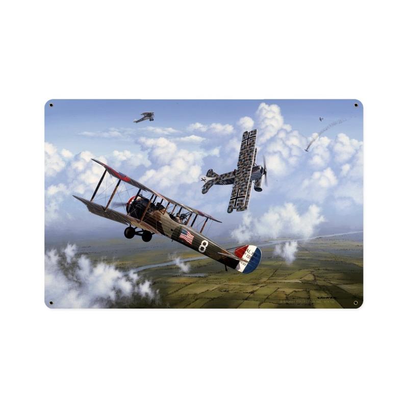 Dawn Patrol, Aviation, Vintage Metal Sign, 18 X 12 Inches