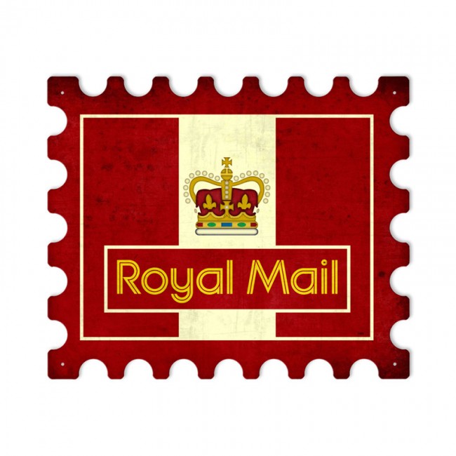 Royal Mail, Home and Garden, Stamp Metal Sign, 18 X 15 Inches