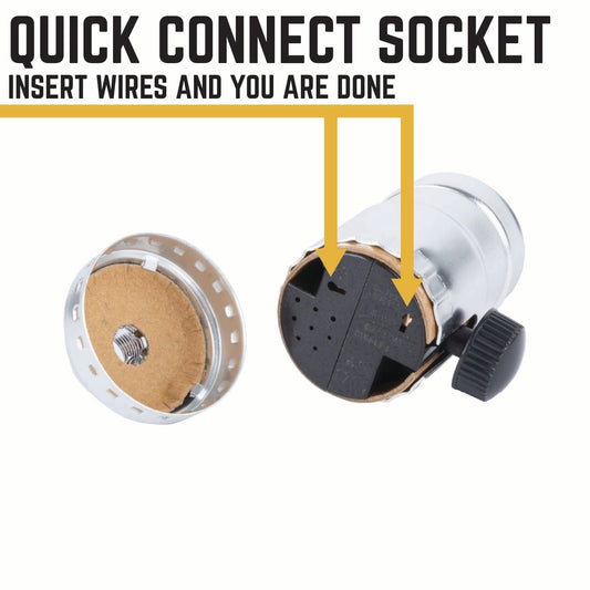 Swag kit with dimmable knob and quick connect