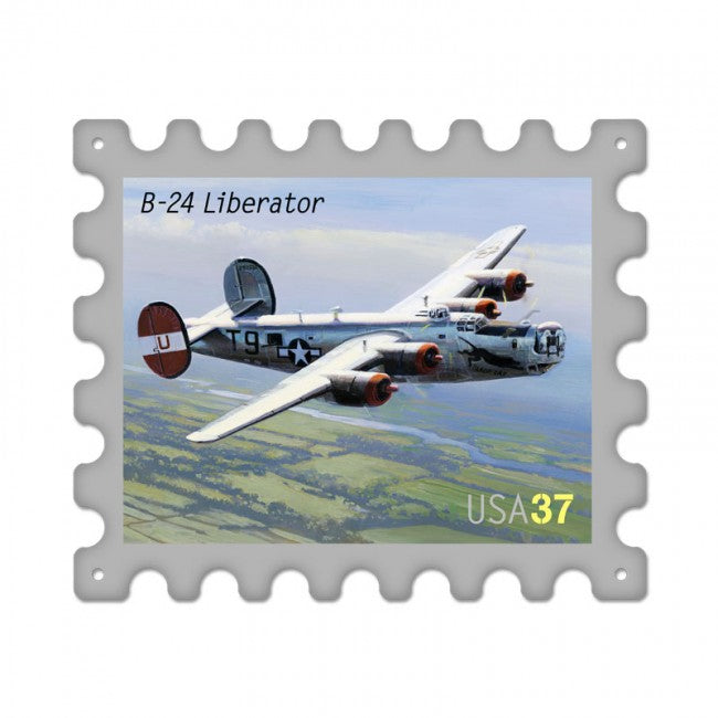 B24 Liberator, Aviation, Stamp Metal Sign, 16 X 13 Inches
