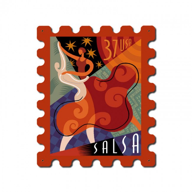 Dance Salsa, Home and Garden, Stamp Metal Sign, 15 X 19 Inches