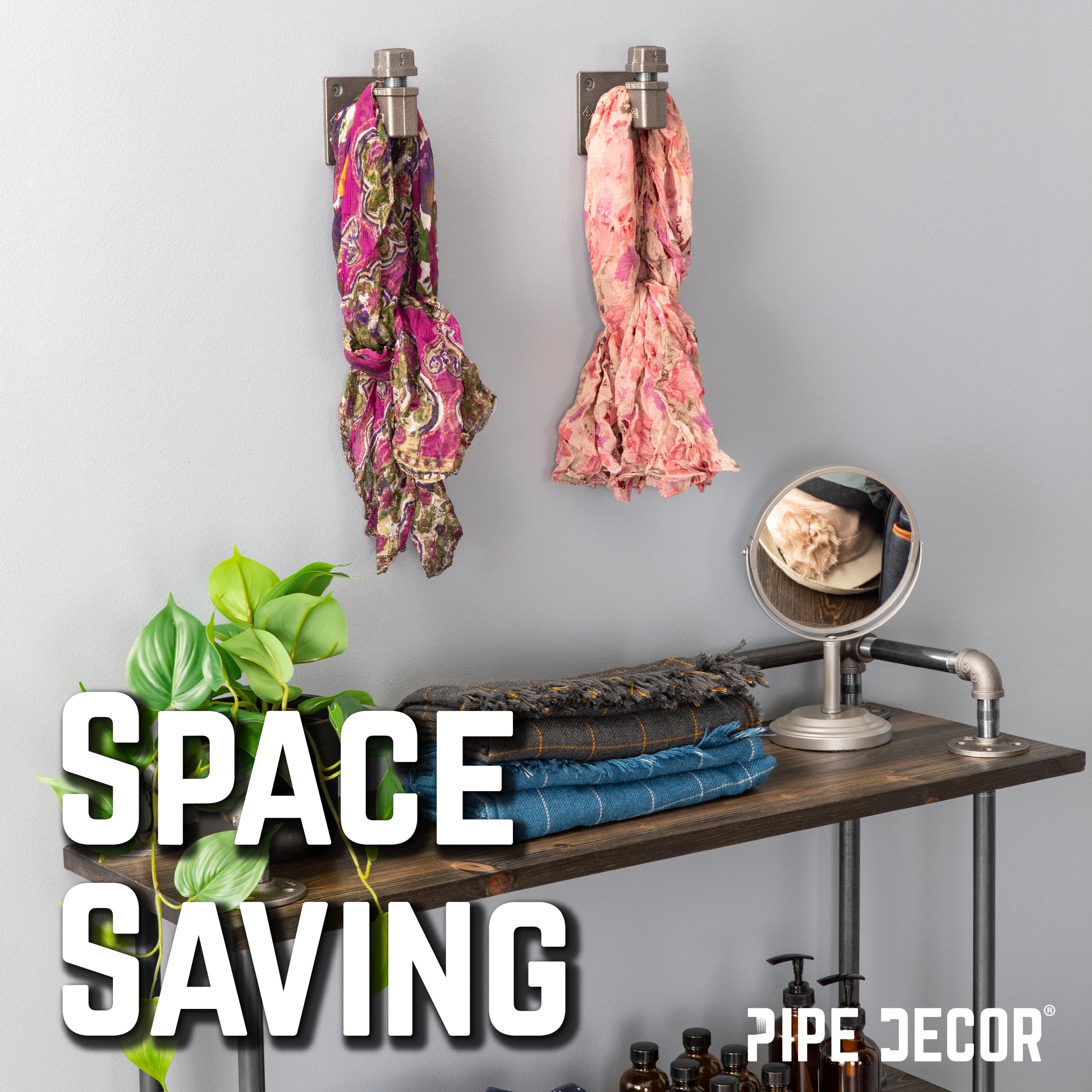 90 Degree Square Elbow Wall Hook Kit (3 Pack)