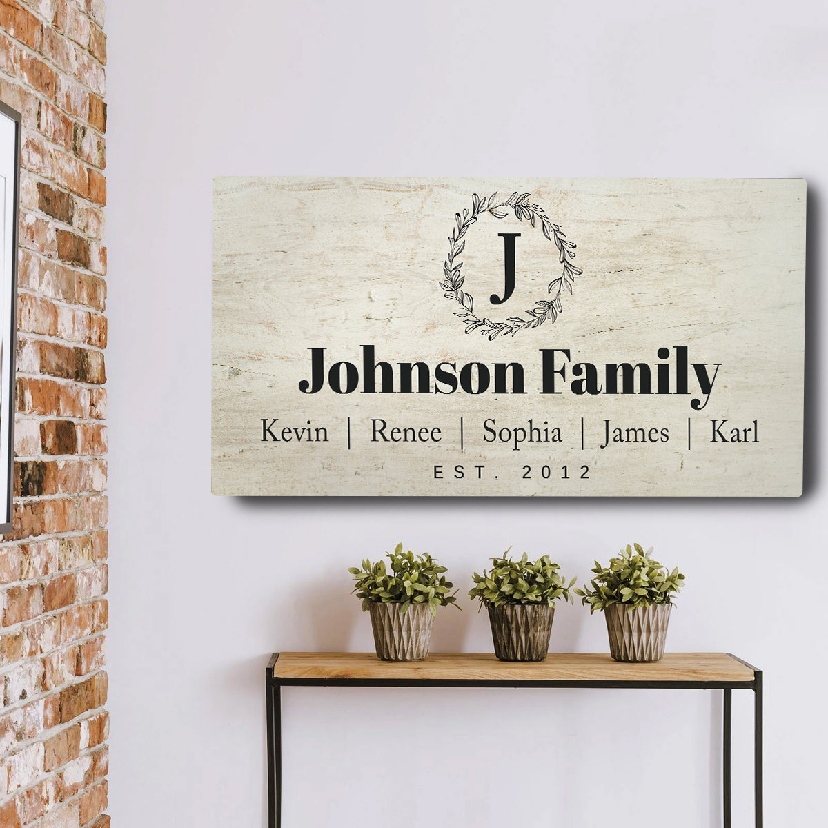 White Family Sign