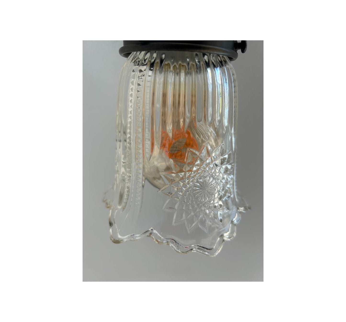 Antique Diamond Floral Flare Wall Sconce Light