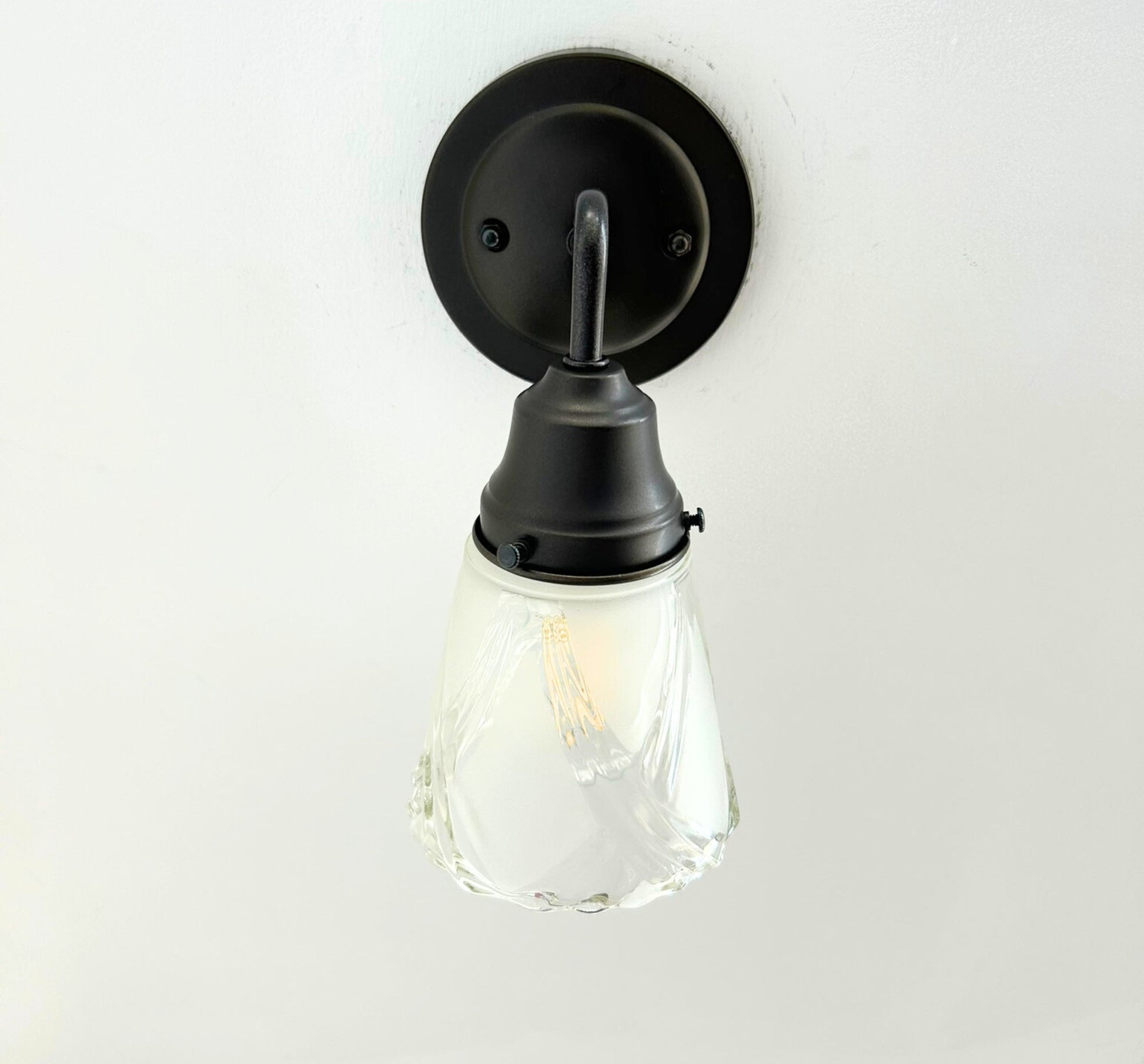 Frost and Clear Crossed Glass Wall Sconce/Pendant Light