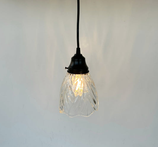 Heavy Pressed Vintage 1960's Pendant or Sconce