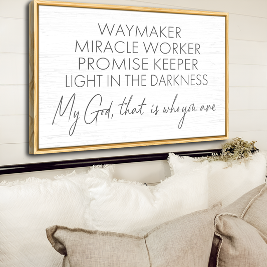 My God Way Maker Miracle Worker Faith Sign II