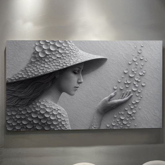 Modern Minimalist Woman Silhouette Wall Art