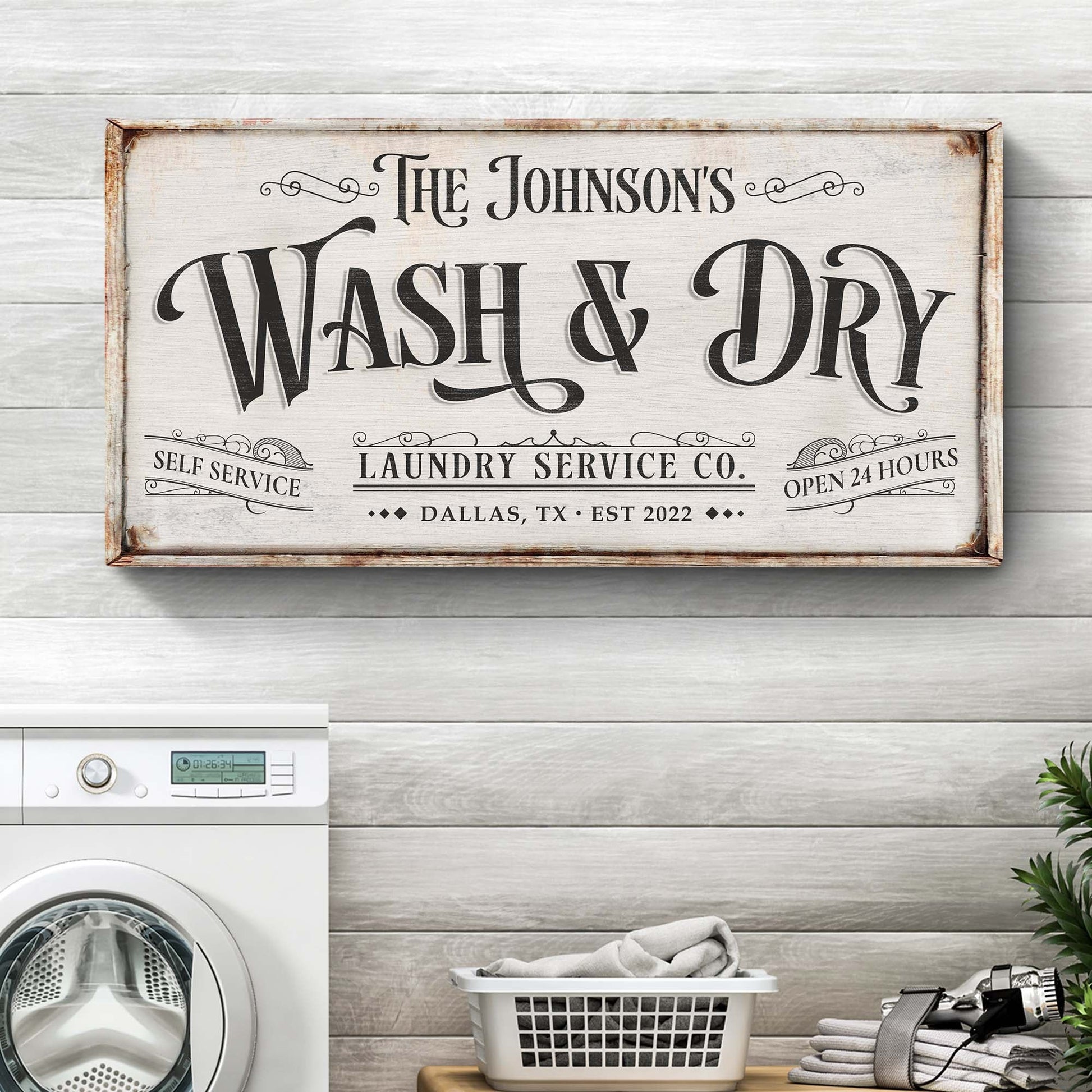 Personalized Laundry Service Sign