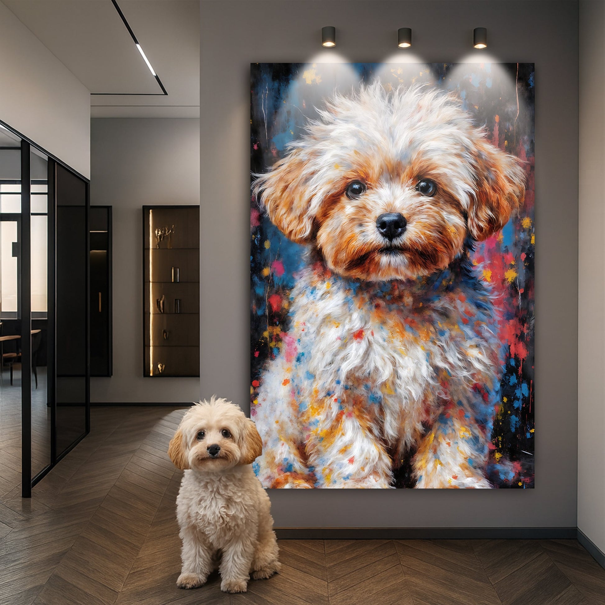 Customized Pet Portrait Abstract Wall Art II