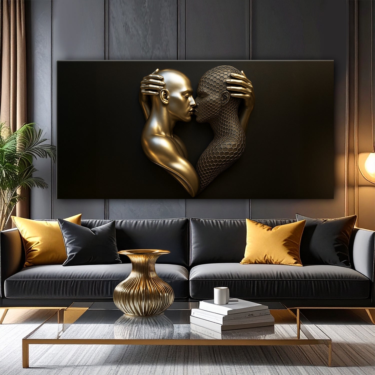 Eternal Love Figure Abstract Wall Art V