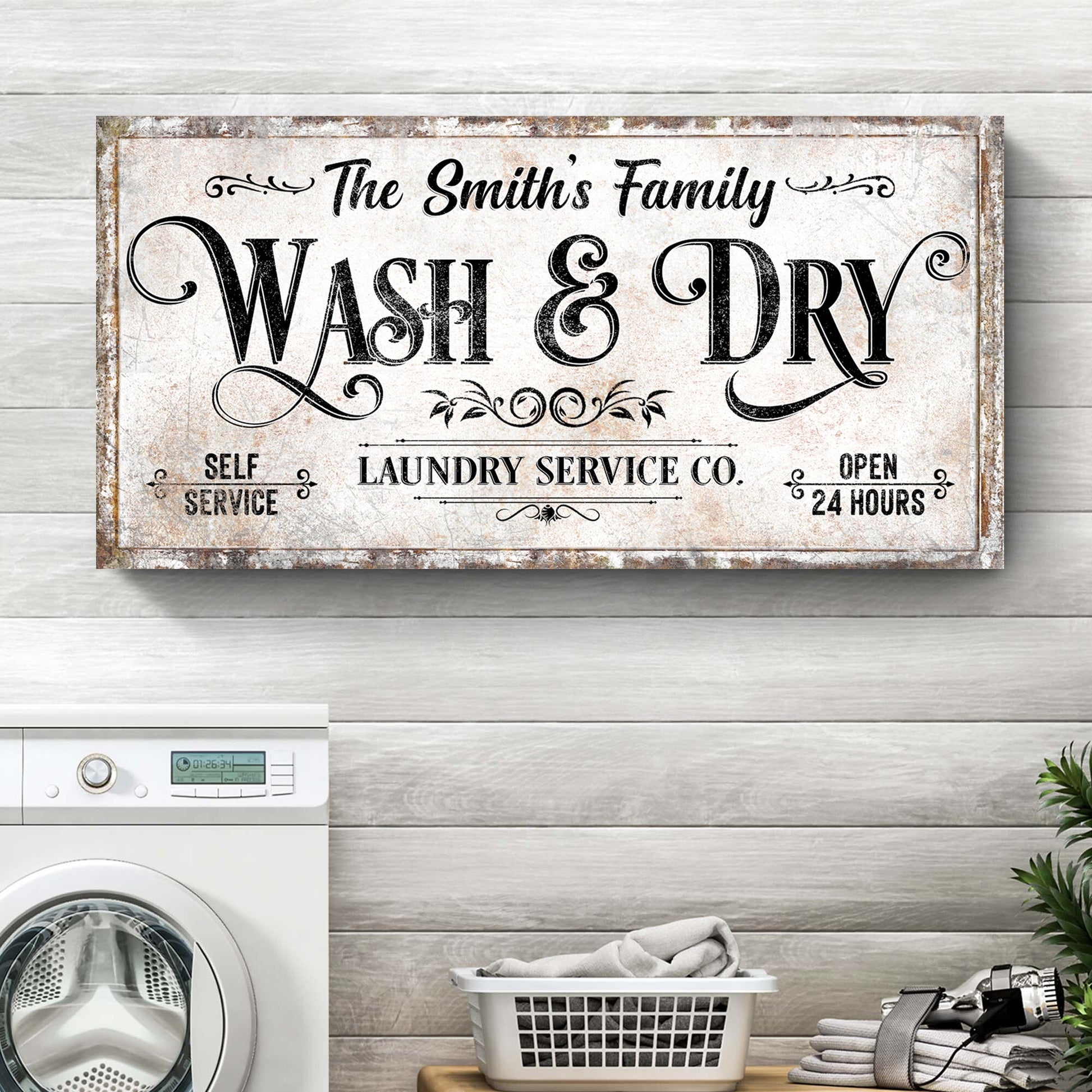 Personalized Laundry Service Sign II