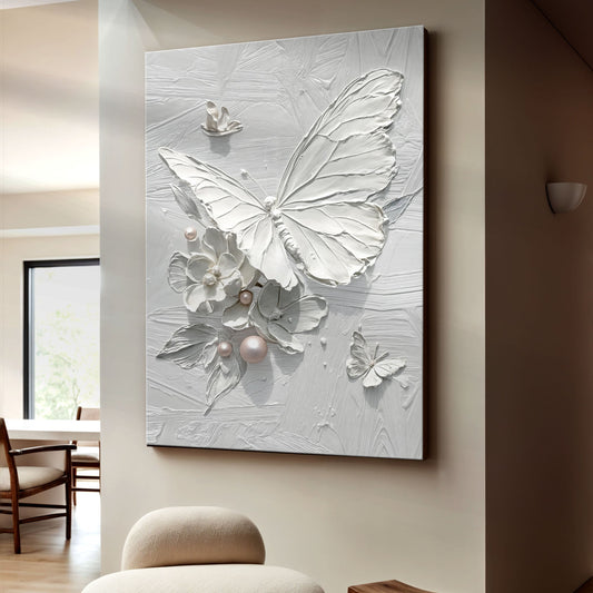 White Butterfly Wall Art