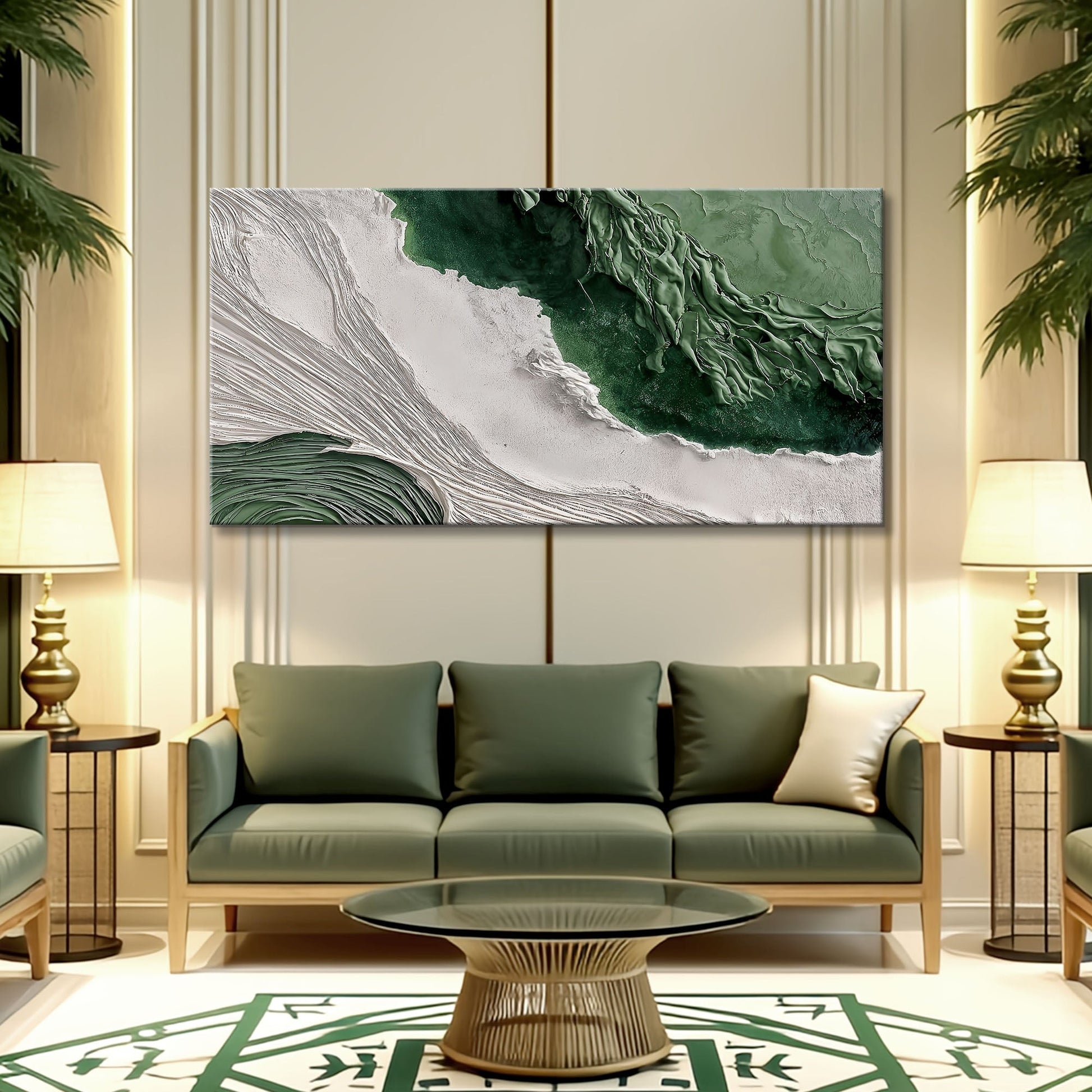 Green Rivers Abstract Wall Art II