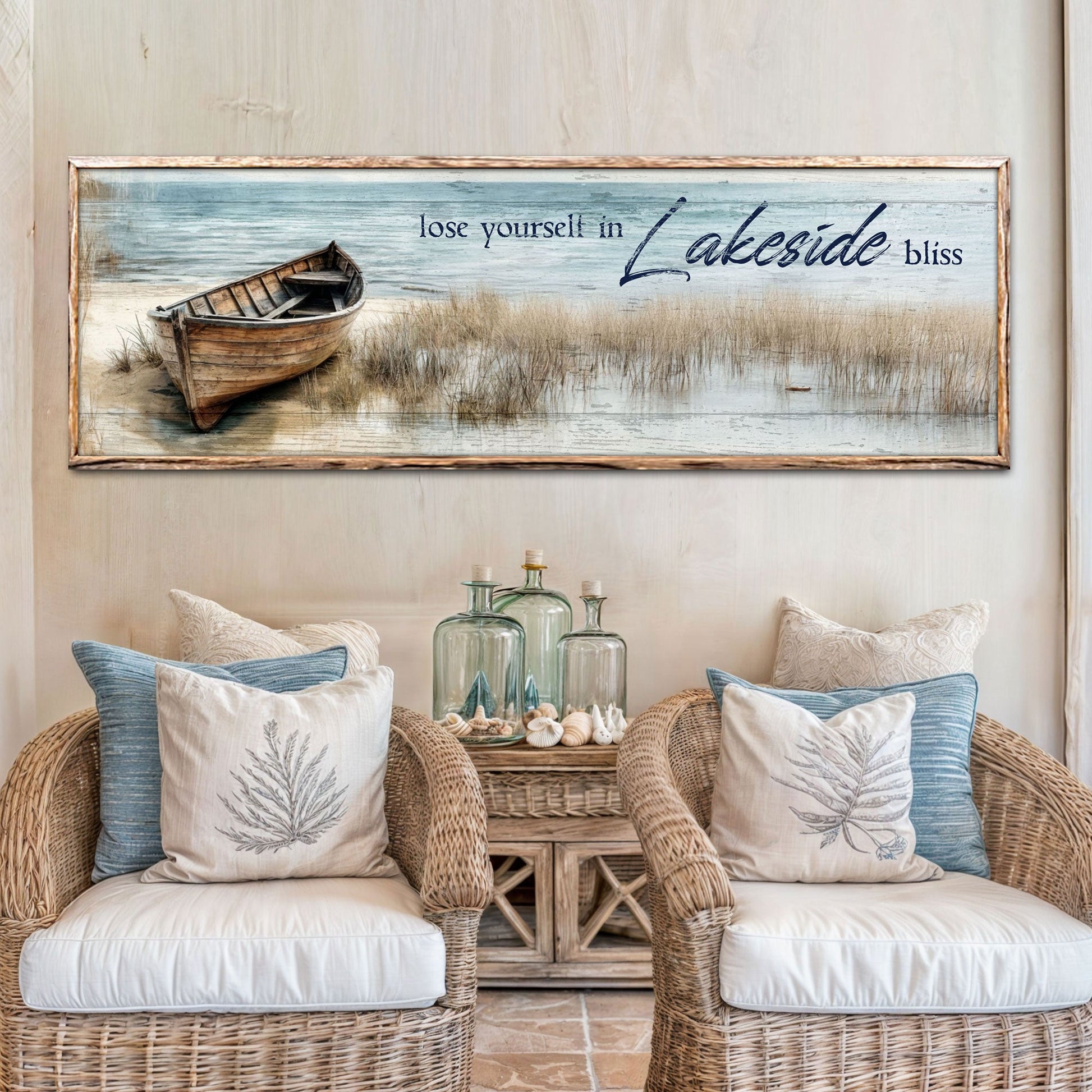 Lose Yourself in Lakeside Bliss Lake House Coastal Sign II