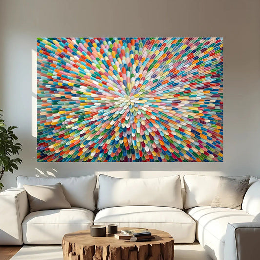 Radiant Bloom Abstract Impasto Wall Art