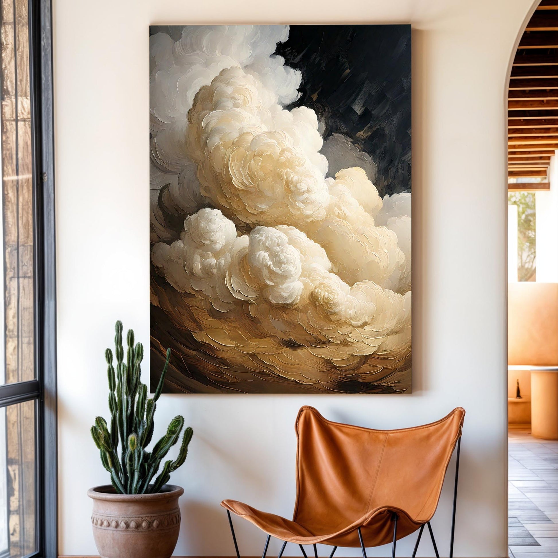 Beige Cloud Abstract Wall Art
