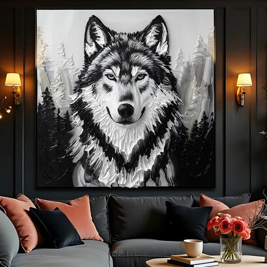 3D Wolf Wall Art IV