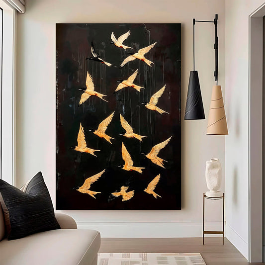 Abstract Flying Swallow Wall Art
