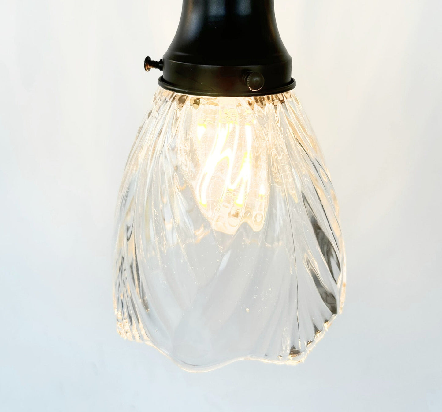 Heavy Pressed Vintage 1960's Pendant or Sconce