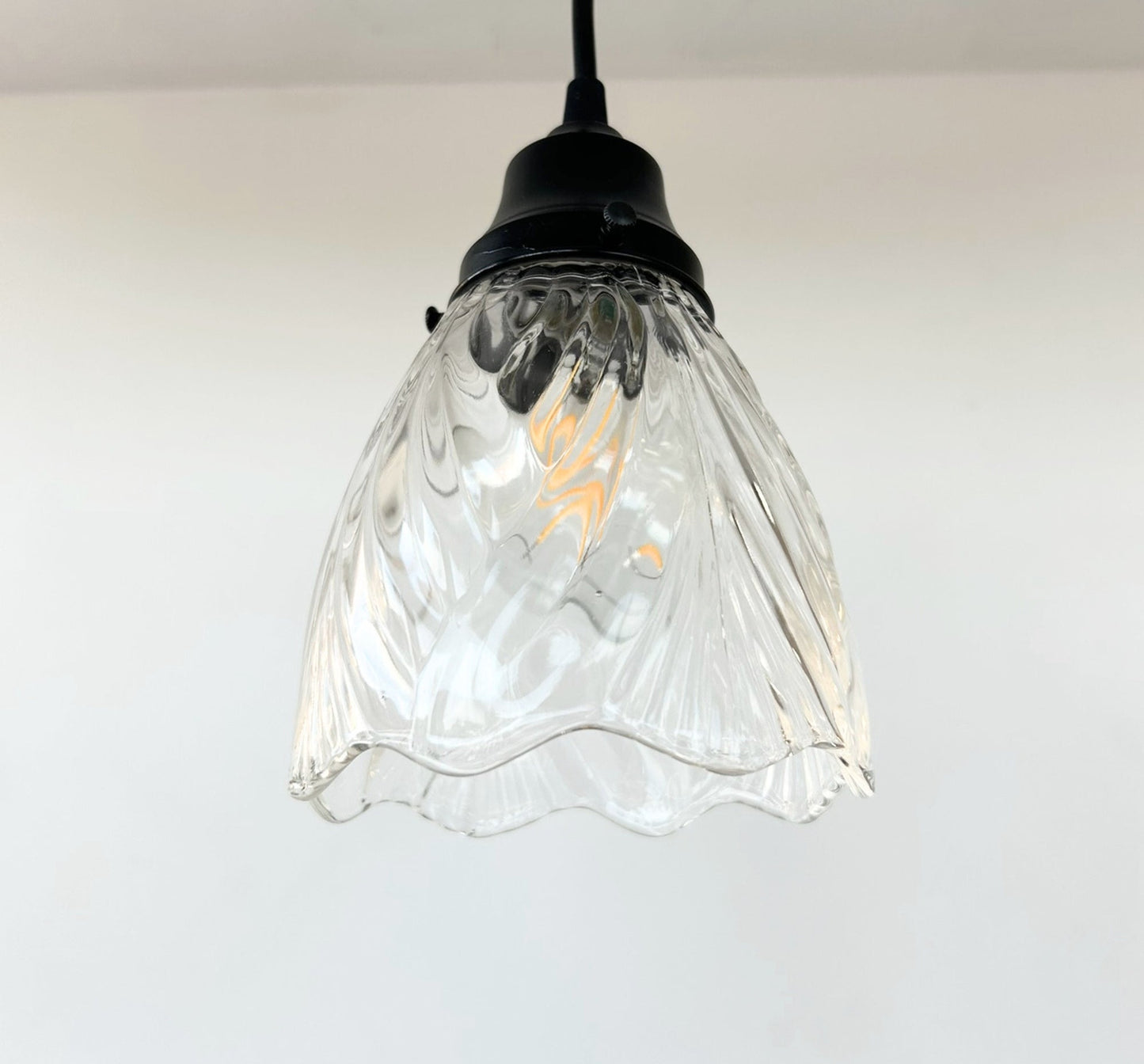 Heavy Pressed Vintage 1960's Pendant or Sconce