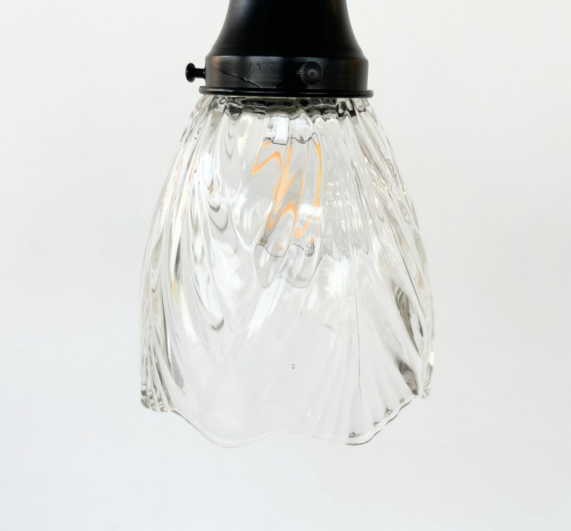 Heavy Pressed Vintage 1960's Pendant or Sconce