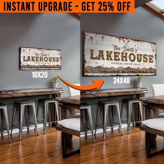 Upgrade Your 'Lake House' (Style 2) Canvas To 24x48 Inches