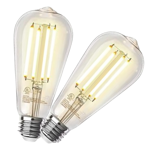 2 Pack - Dimmable Teardrop LED Vintage 60W Eq.