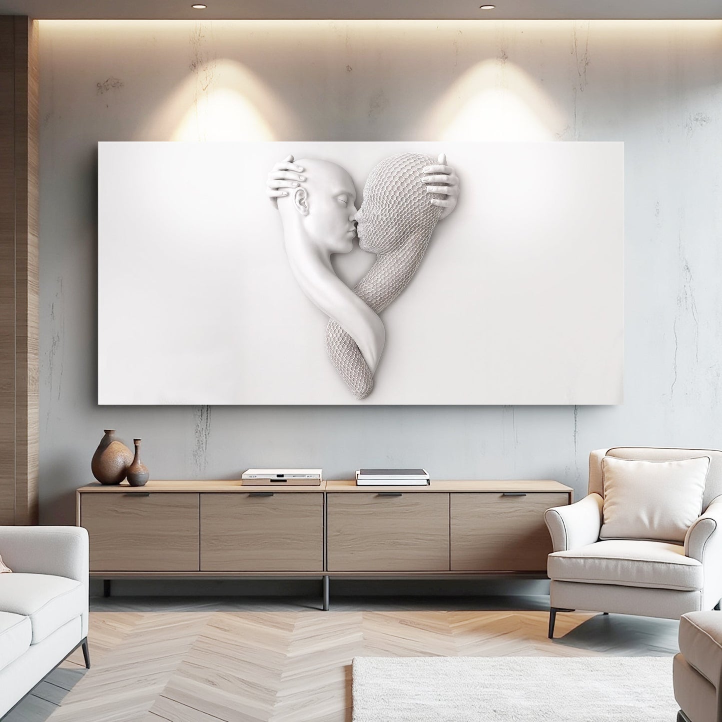 Eternal Love Figure Abstract Wall Art VI