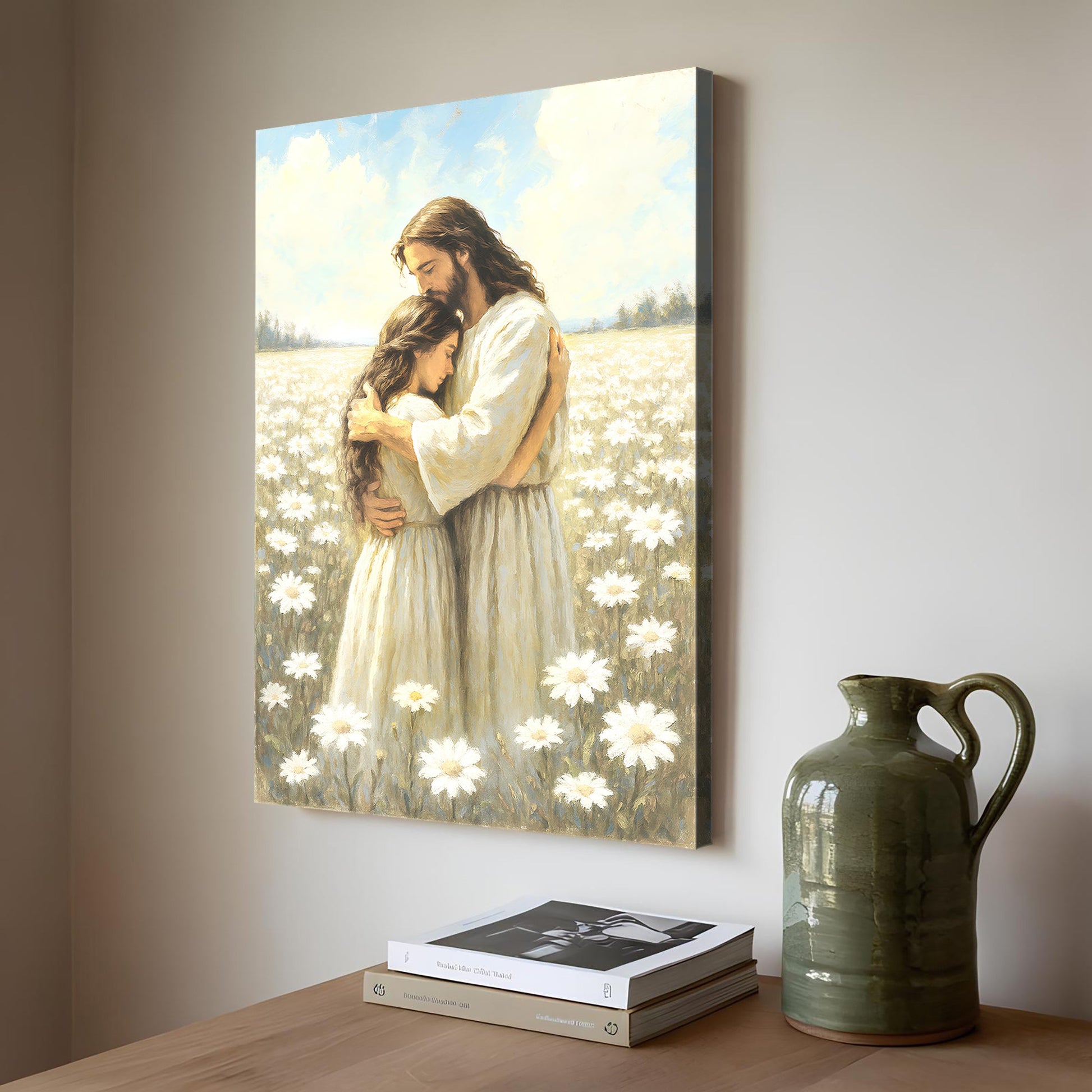 Divine Embrace of Grace Faith Wall Art