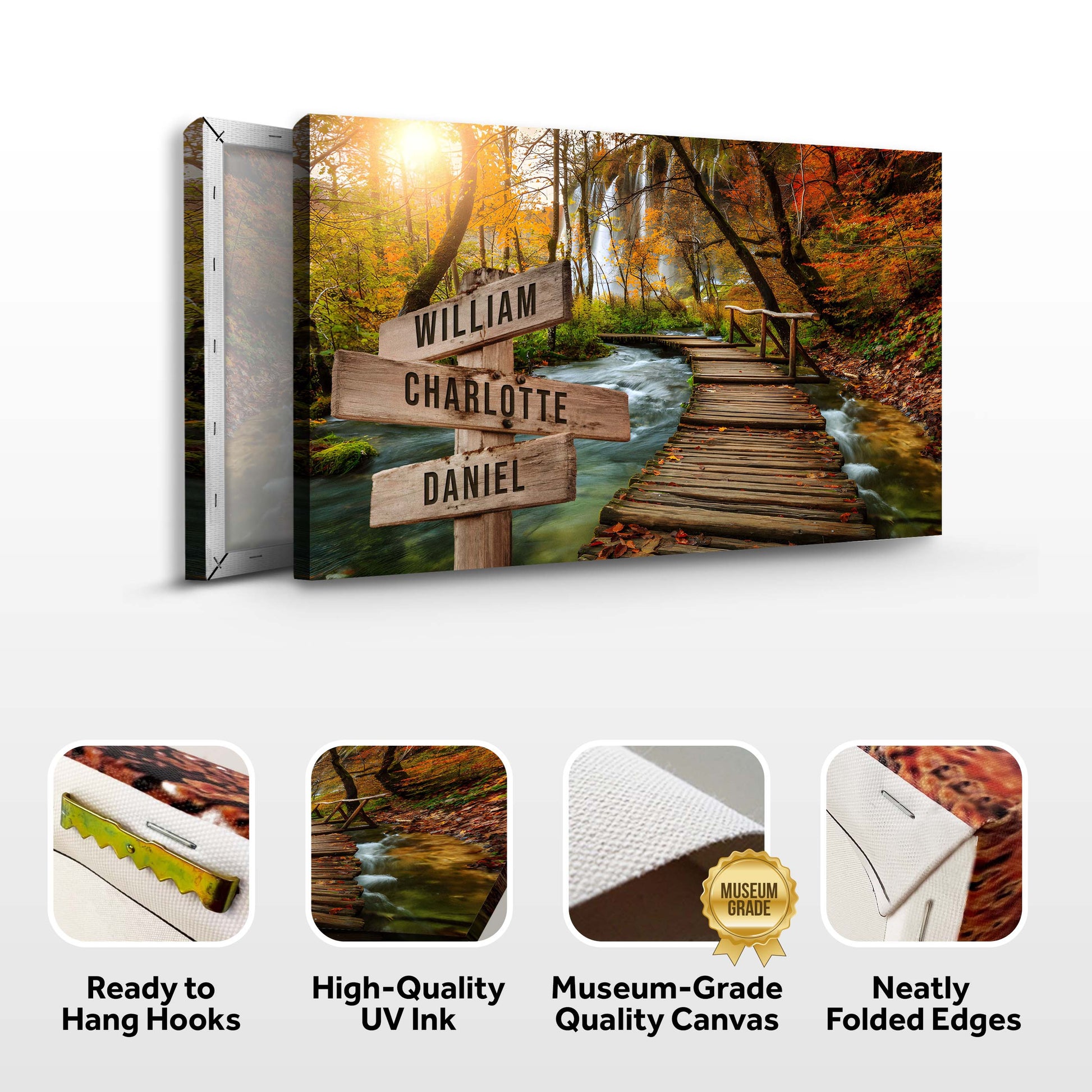 To The Woods Family Names Sign