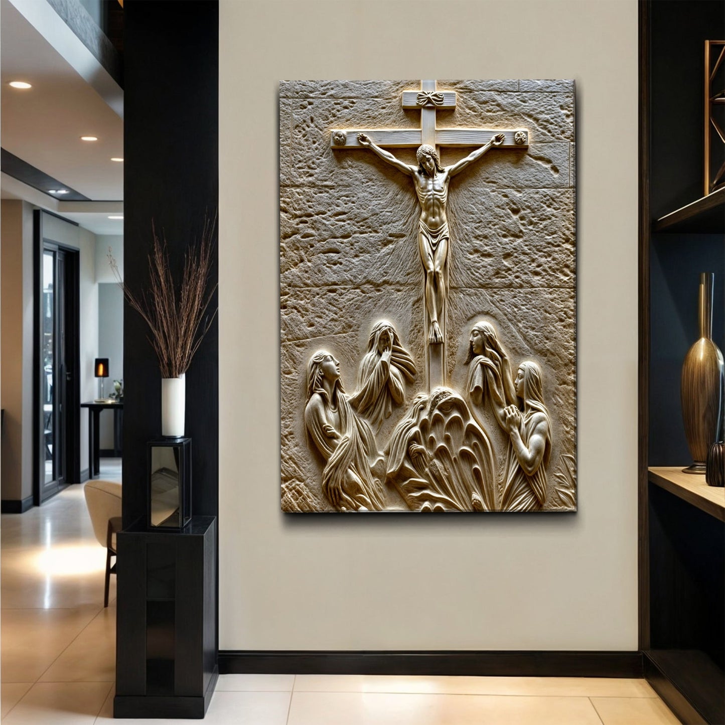 Three Cross Calvary Hill Wall Art
