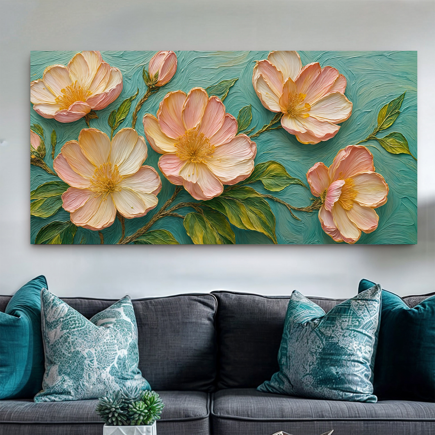 Blossoms Serenade Impasto Wall Art