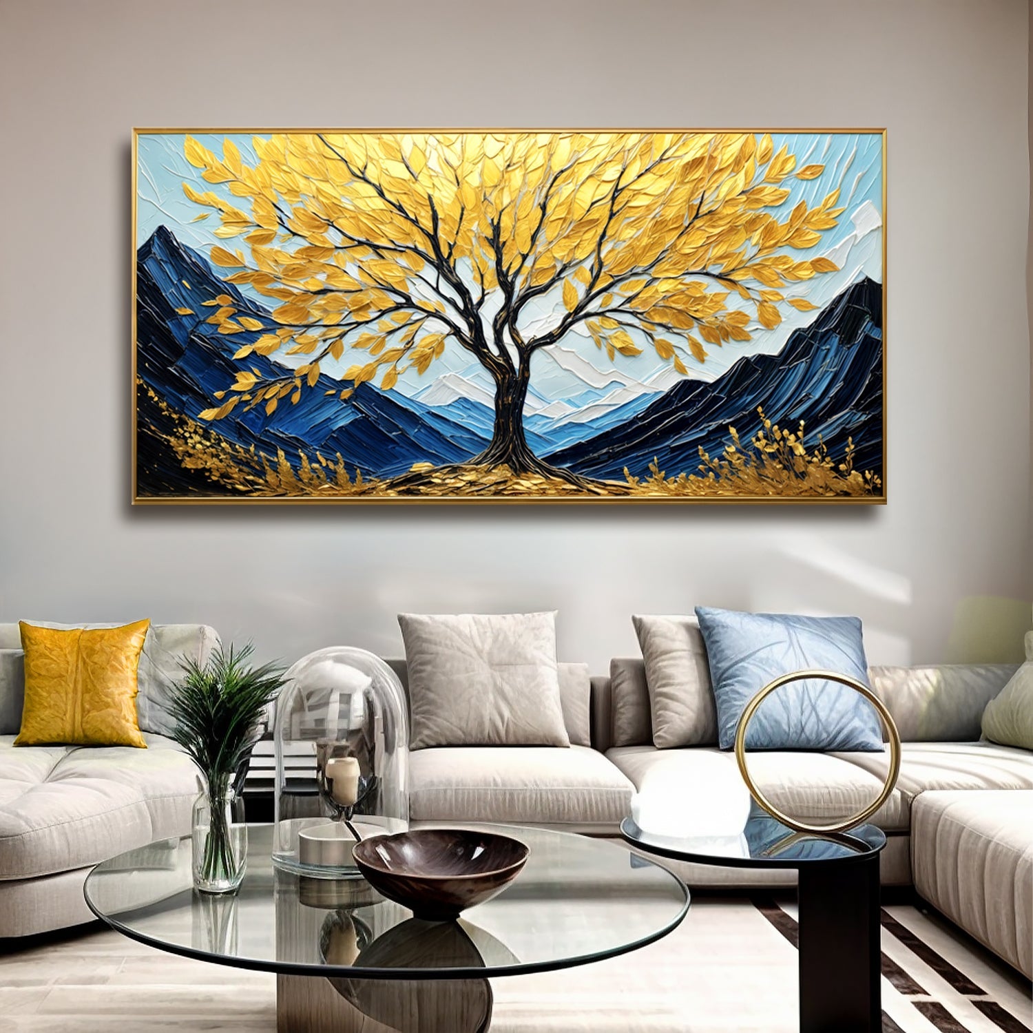Golden Sanctuary Impasto Wall Art