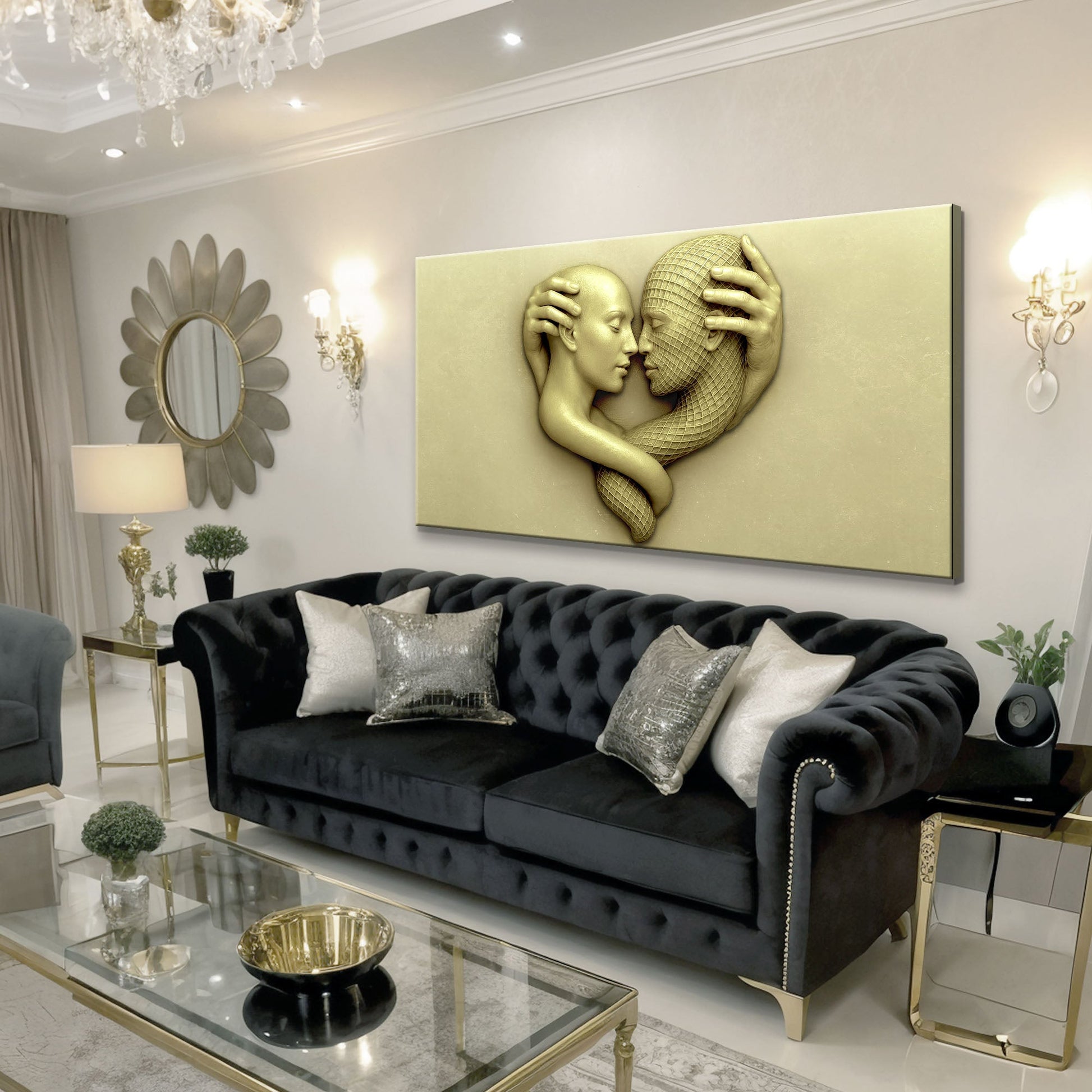 Eternal Love Figure Abstract Wall Art