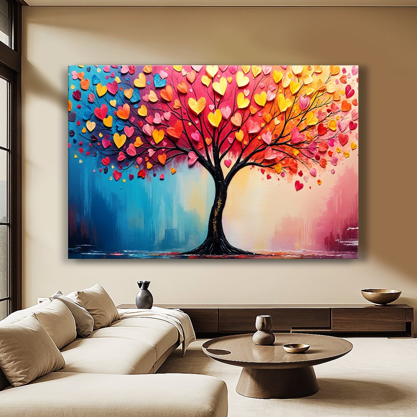 Living Rainbow Impasto Wall Art