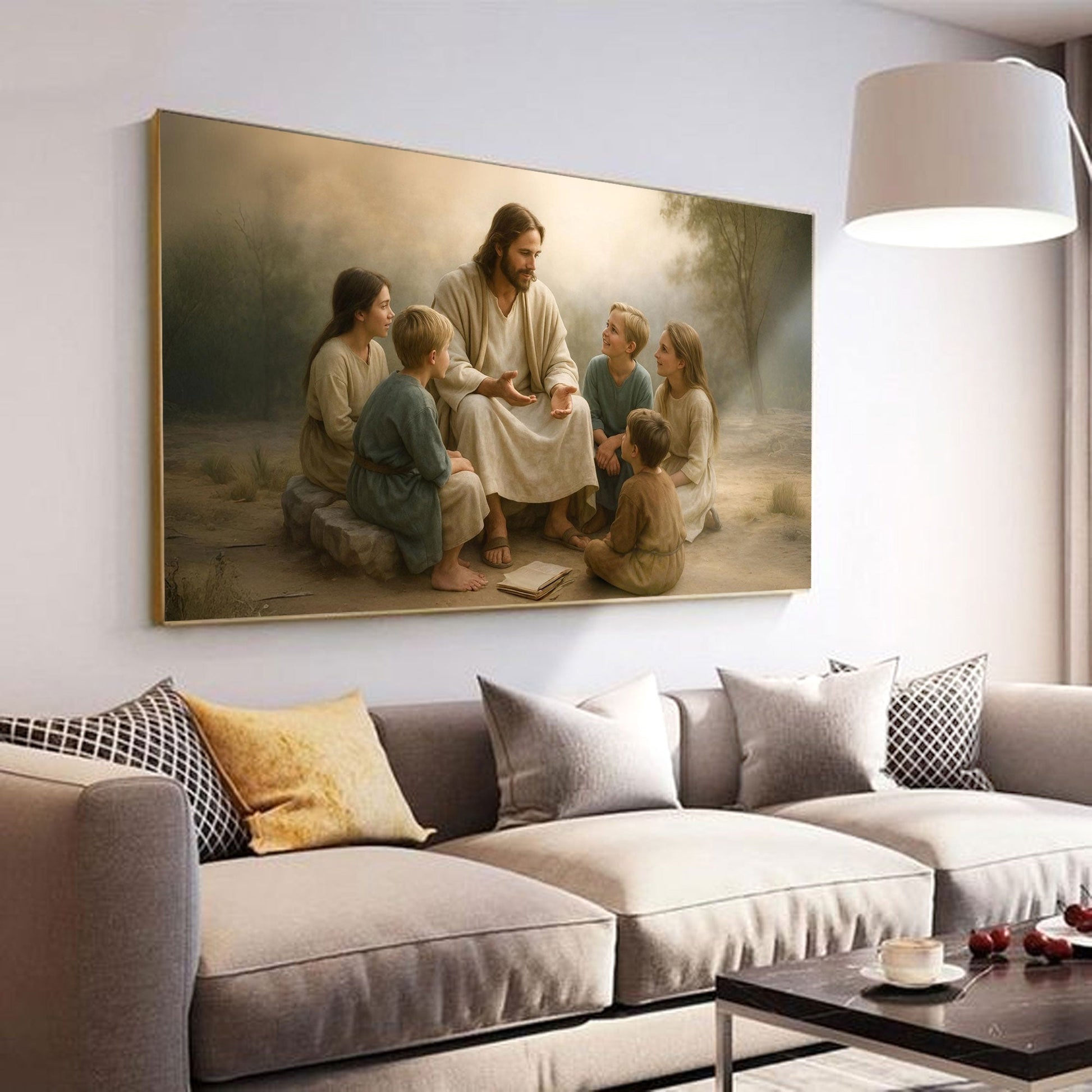 Jesus with Children Faith Wall Art III