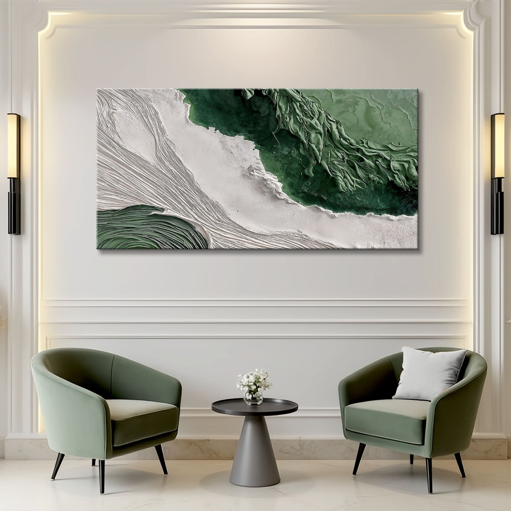 Green Rivers Abstract Wall Art II