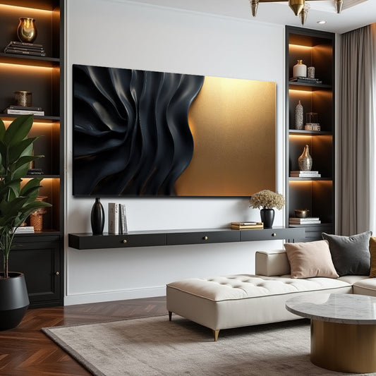 Black And Gold Minimalist Abstract XIII