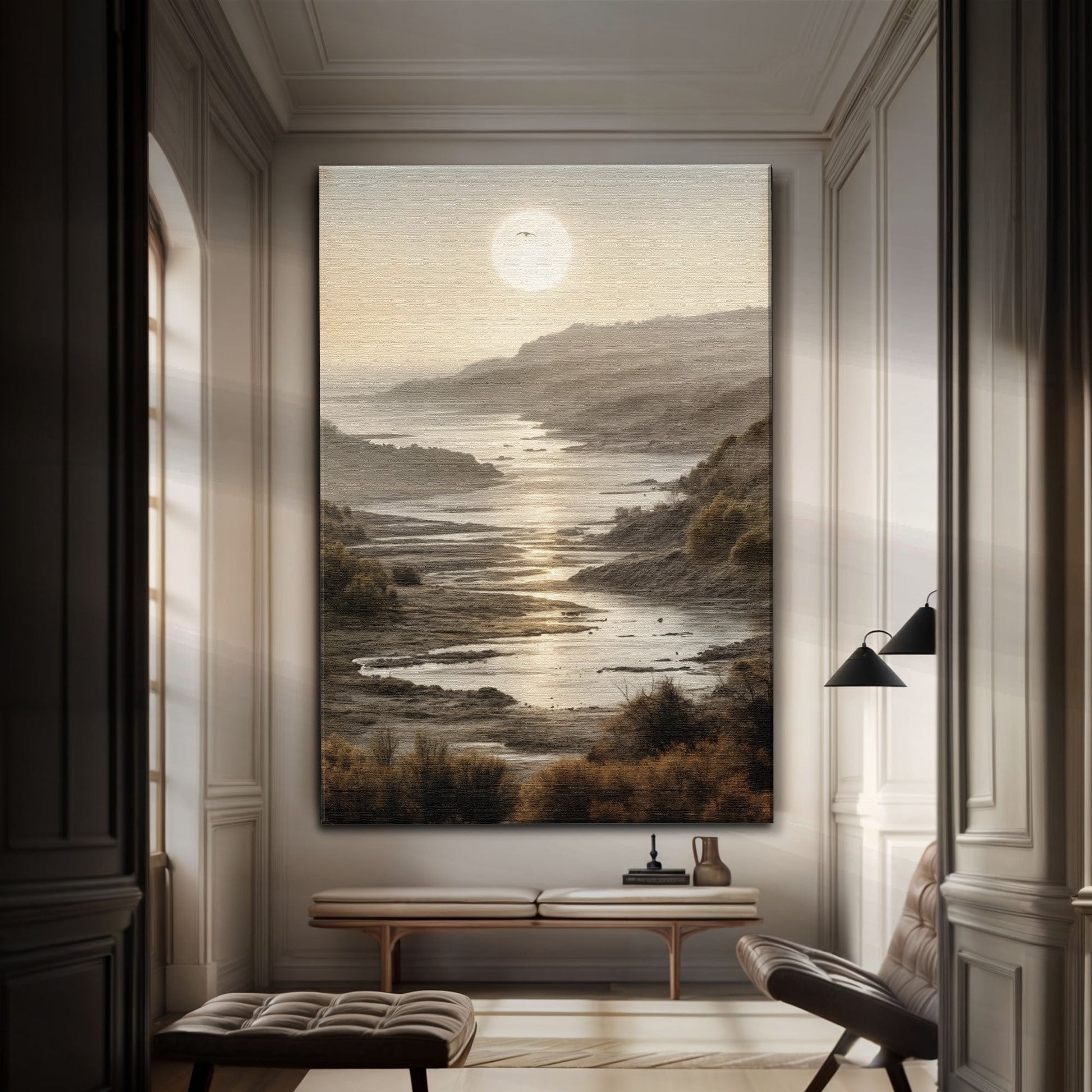 Misty Shores Coastal Impasto Wall Art