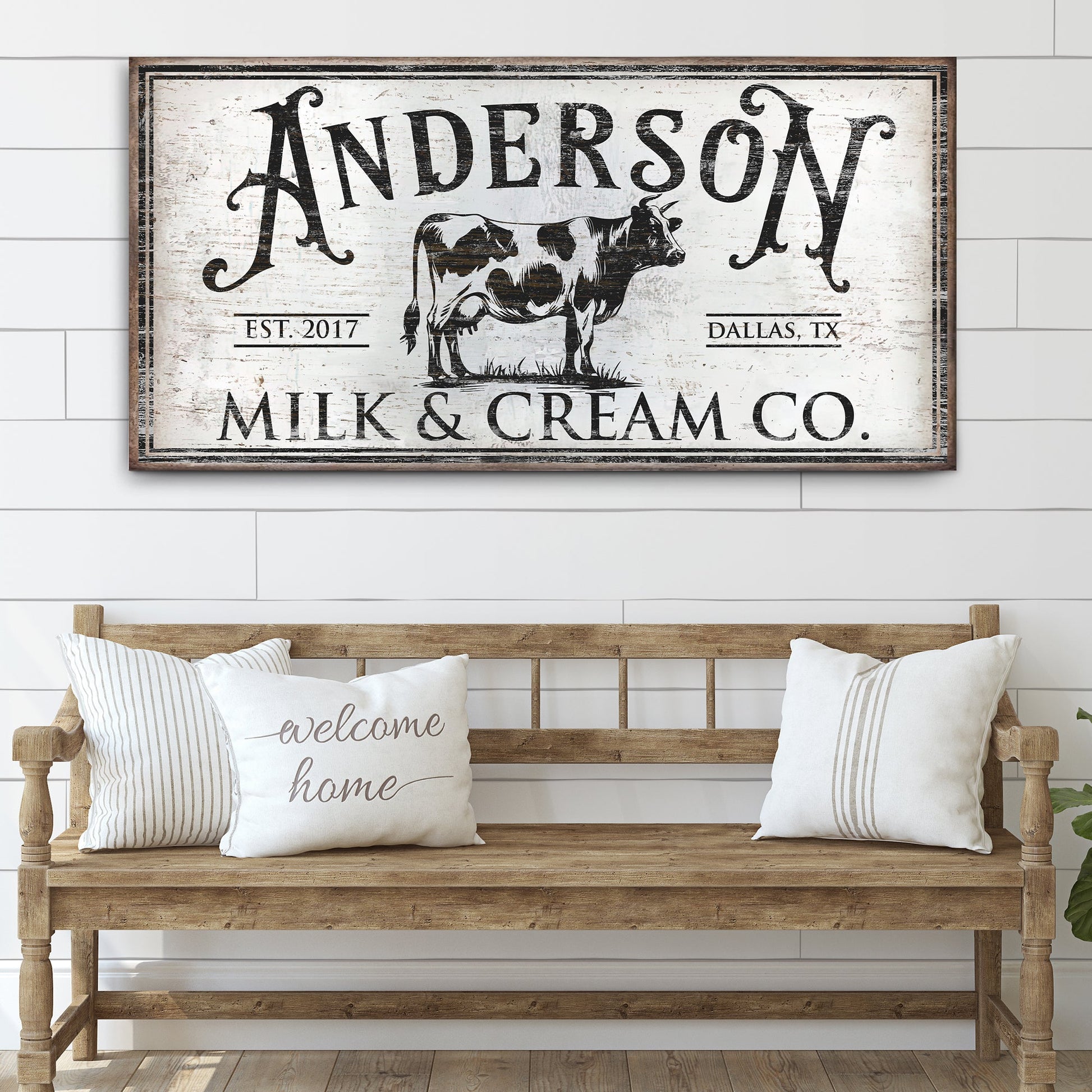Personalized Milk & Cream Co Sign