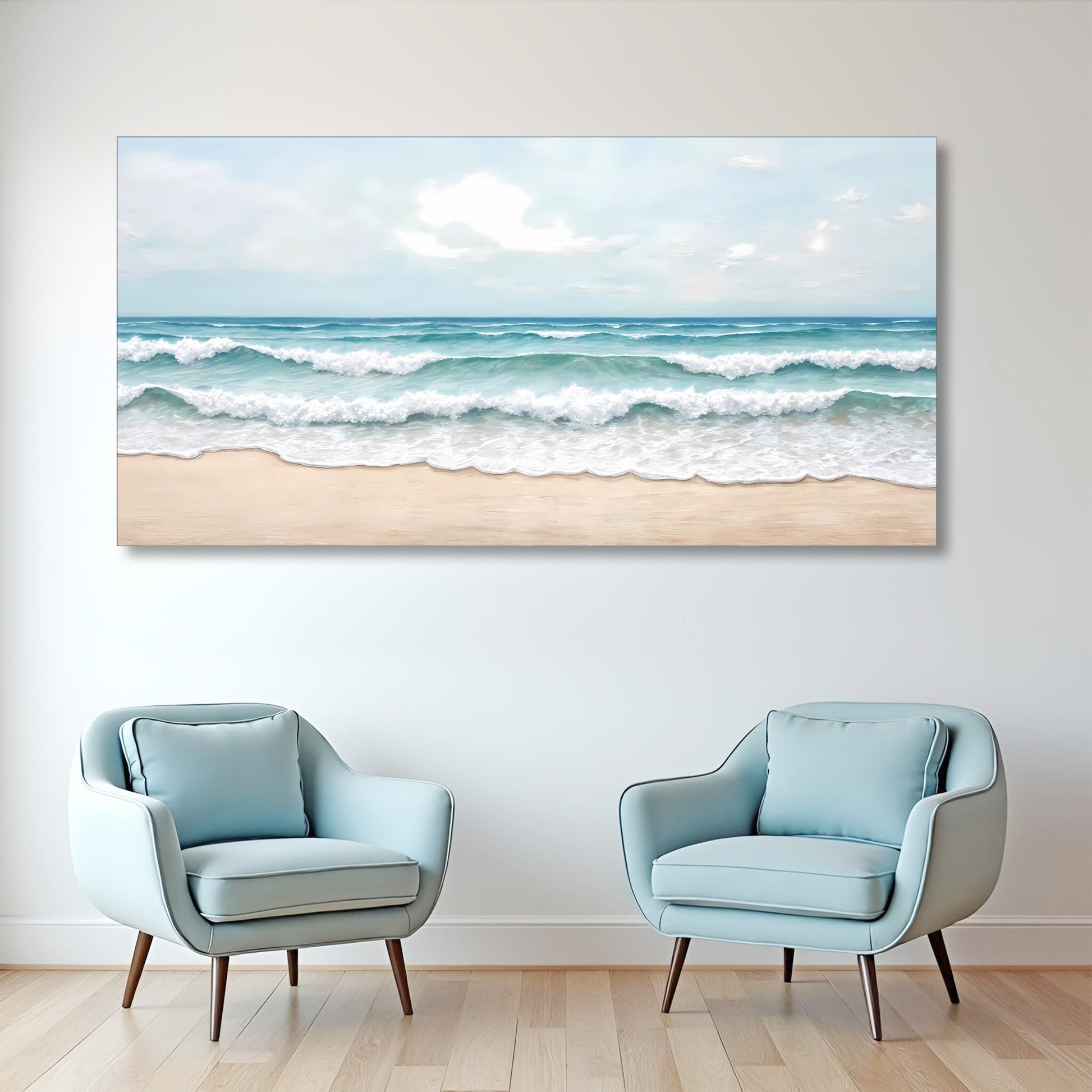 Serene Ocean Wave Coastal Wall Art