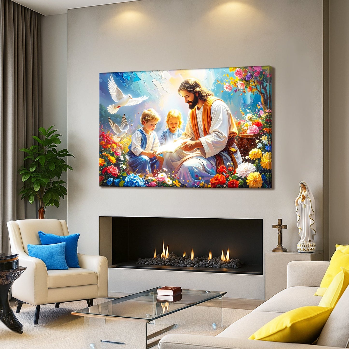 Jesus With Children Faith Wall Art IV