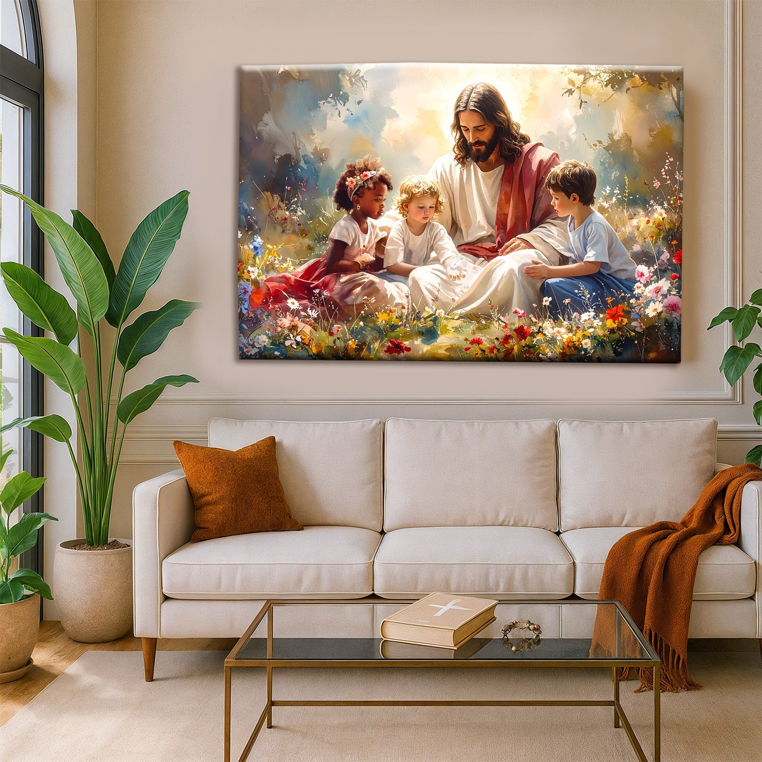 Jesus With Children Faith Wall Art VIII