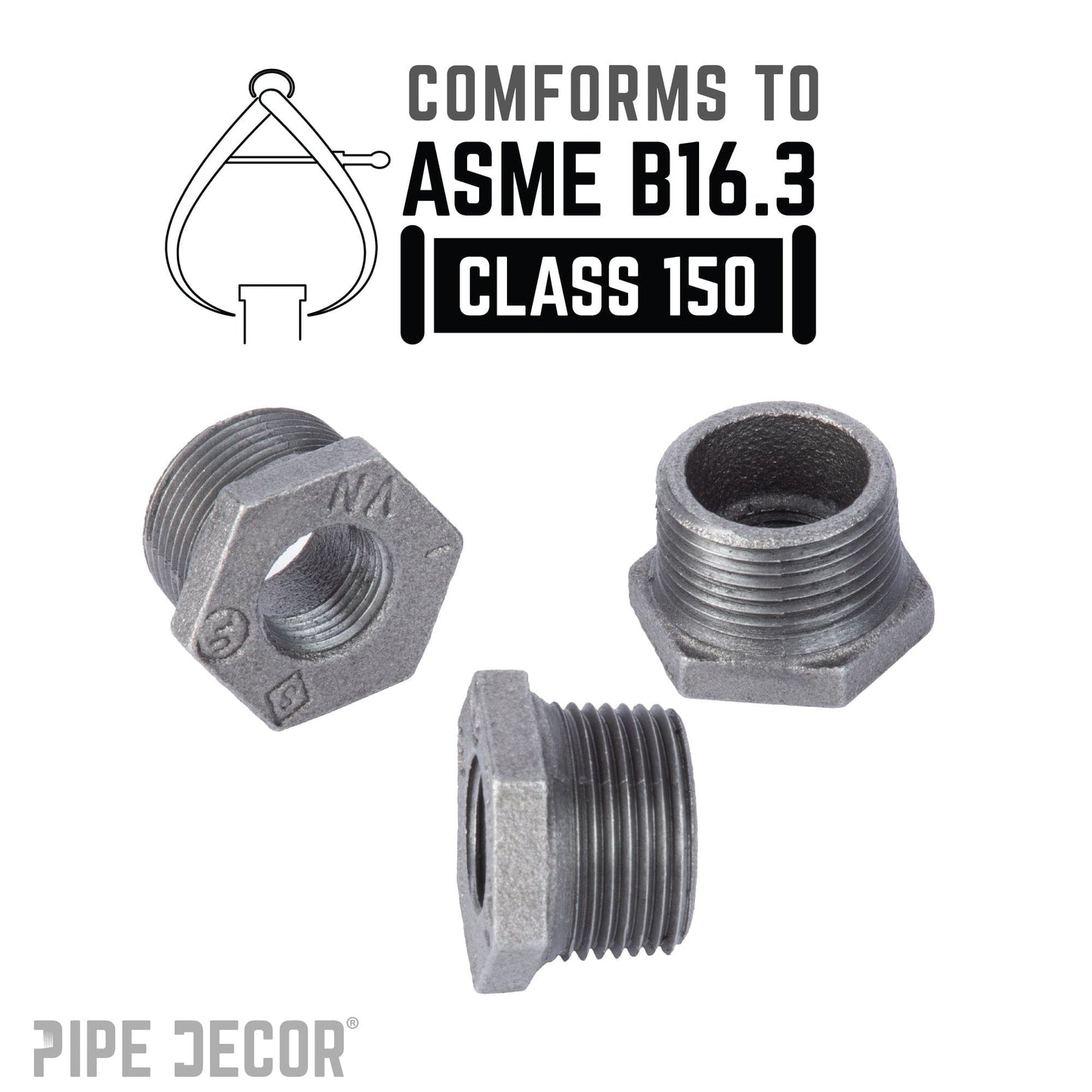 1 1/4 in. x 1 in. Black Bushing